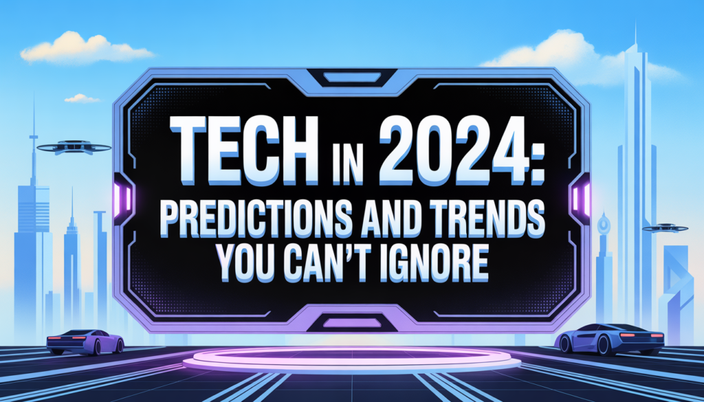 Tech in 2024: Predictions and Trends You Can't Ignore